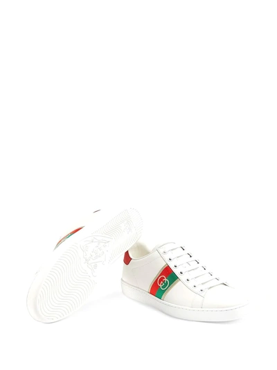 Shop Gucci Ace Interlocking G Sneakers In White