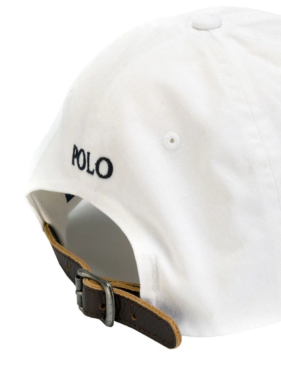 Shop Polo Ralph Lauren Logo Baseball Cap In White