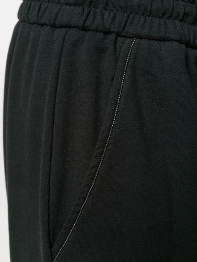 Shop Brunello Cucinelli Drawstring Track Trousers In Black