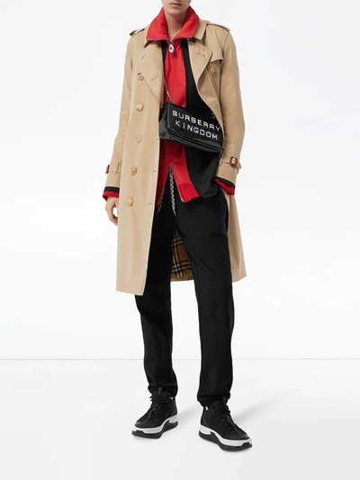 Shop Burberry Kensignton Heritage Double-breasted Trench Coat In Neutrals