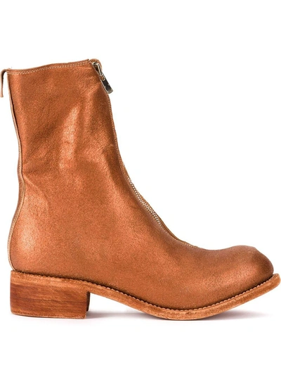 zip front boots