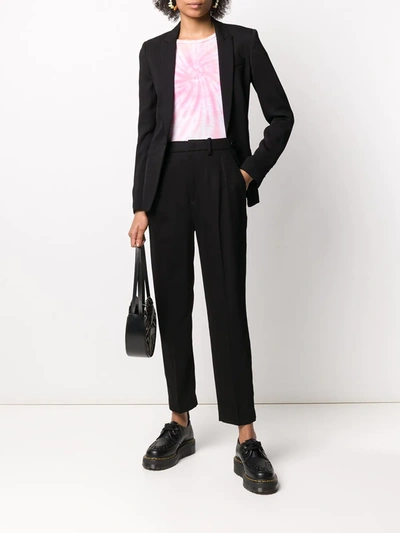 Shop Dondup High-waisted Straight-leg Jeans In Black