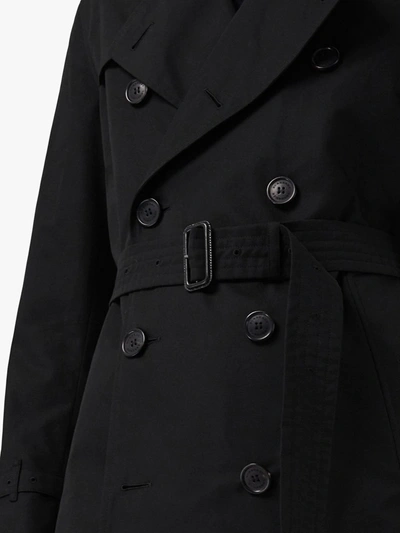 Shop Burberry The Kensington Heritage Trench Coat In Black