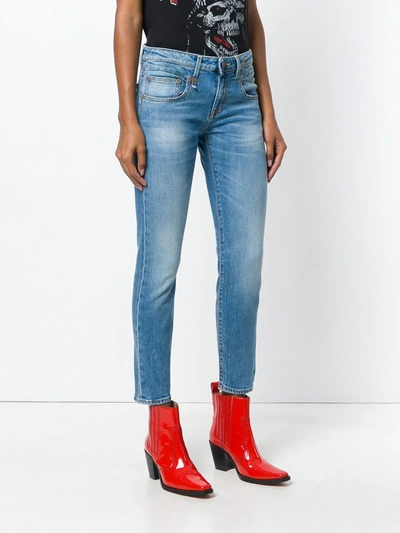 Shop R13 Skinny Cropped Jeans In Blue