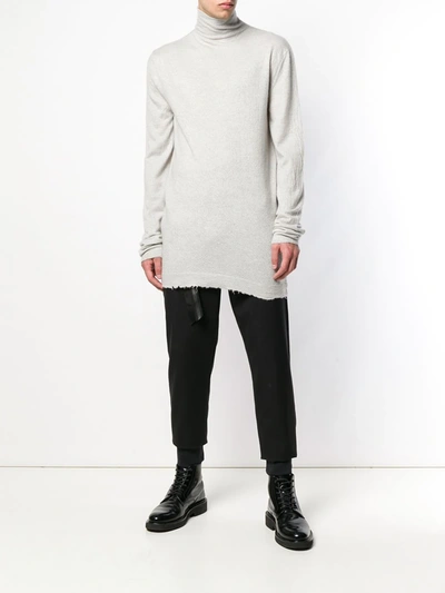 Ben Taverniti Unravel Project Oversized Cashmere Sweater In Grey