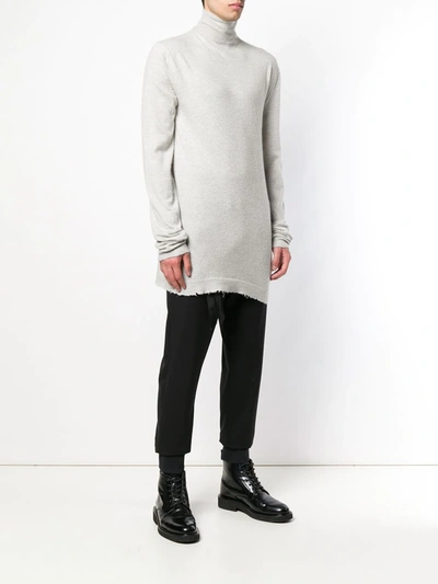 Shop Ben Taverniti Unravel Project Oversized Cashmere Sweater In Grey