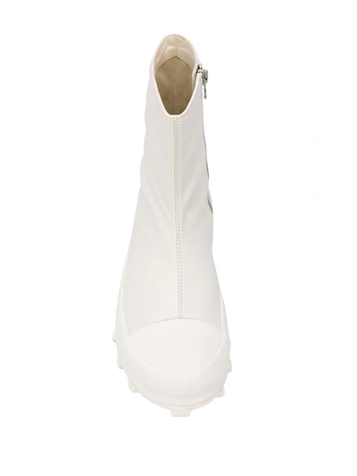 Camperlab Traktori Zipped Ankle Boots In White