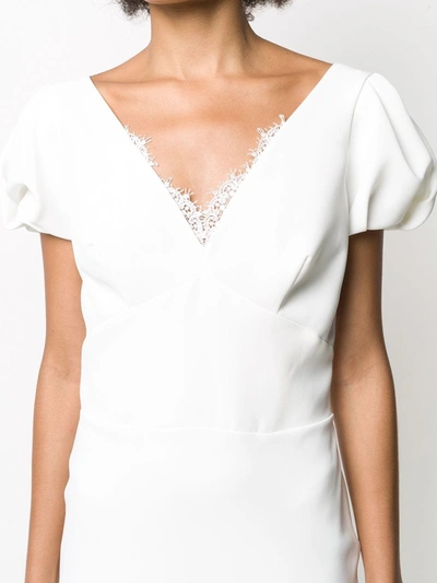 Shop Ermanno Scervino Technical Cady Sheath Dress In White