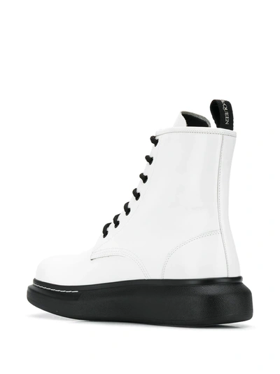 Shop Alexander Mcqueen Chunky Ankle Boots In White