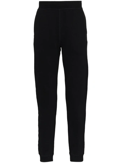 Shop Sunspel Cotton Sweatpants In Black