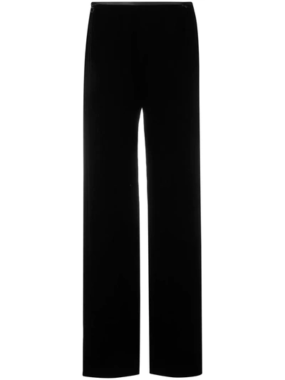Shop Emporio Armani High Waisted Trousers In Black
