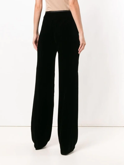 Shop Emporio Armani High Waisted Trousers In Black