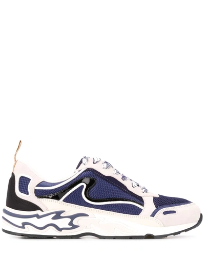 Shop Sandro Flame Low-top Sneakers In Blue