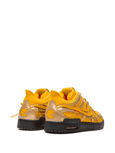 Shop Nike X Off-white Air Rubber Dunk "university Gold" Sneakers In Yellow