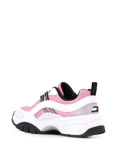 Shop Tommy Hilfiger Panelled Chunky Sneakers In White