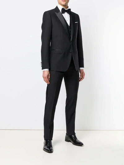 Shop Dolce & Gabbana Three-piece Dinner Suit In Black