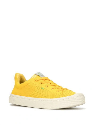 Shop Cariuma Ibi Low Knit Sneakers In Yellow