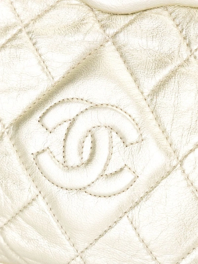 Pre-owned Chanel 1990s Tassel Chain Shoulder Bag In White