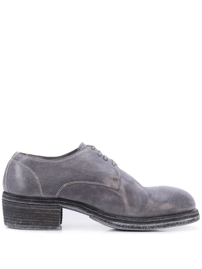 Shop Guidi Lace Up Shoes In Grey
