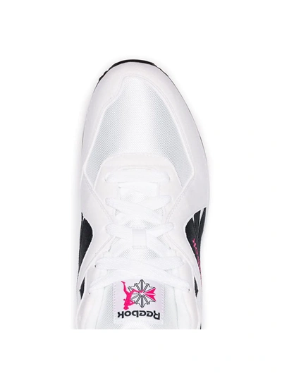 Reebok Pyro Leather Sneakers In White And Navy In White