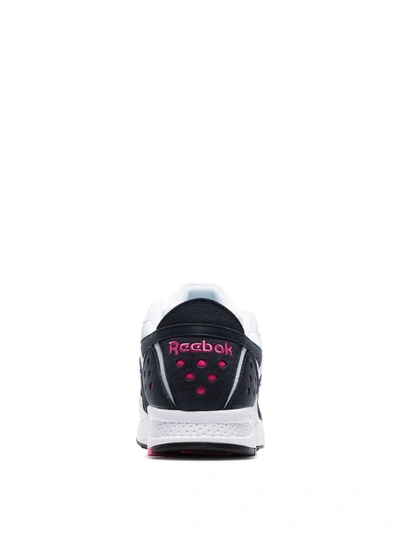 Reebok Pyro Leather Sneakers In White And Navy In White