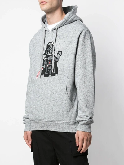 Shop Mostly Heard Rarely Seen 8-bit Invader Jersey Hoodie In Grey