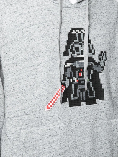 Shop Mostly Heard Rarely Seen 8-bit Invader Jersey Hoodie In Grey