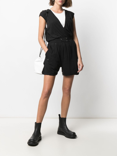 Shop Rick Owens Drkshdw Sleeveless Cotton Playsuit In Black