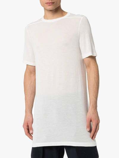 Shop Rick Owens Long-line Relaxed T-shirt In White