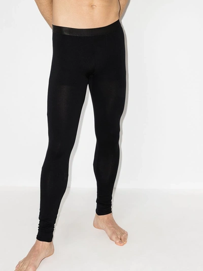 Shop Cdlp Stretch Thermal Leggings In Black