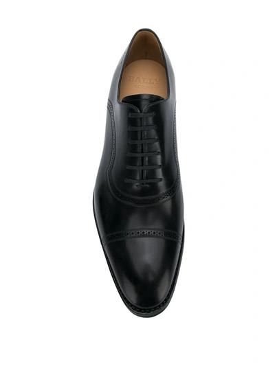 Bally Lace-up Leather Oxford Shoes In Black