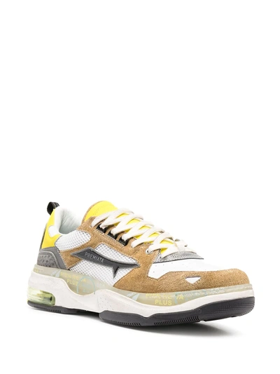 Shop Premiata Drake Low-top Leather Sneakers In White