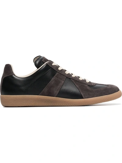 Shop Maison Margiela Replica Low-top Leather Sneakers In Brown