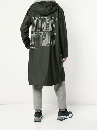 Shop Makavelic Mot Long Raincoat In Black