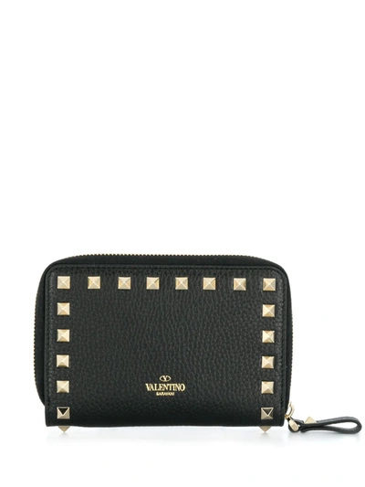 Shop Valentino Rockstud Card Case In Black