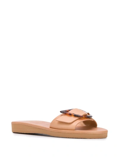 Shop Ancient Greek Sandals Aglaia Slides In Neutrals