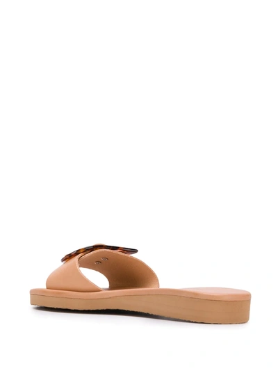 Shop Ancient Greek Sandals Aglaia Slides In Neutrals