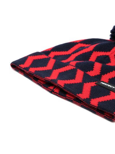 Shop Perfect Moment Carve Intarsia-knit Beanie In Rot