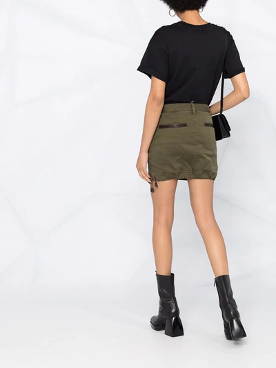 Shop Dsquared2 Fitted Mini Skirt In Green