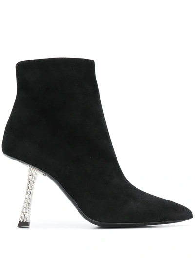 Shop Giuseppe Zanotti Statement Heel Ankle Boots In Black
