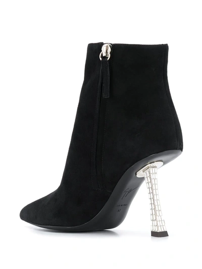Shop Giuseppe Zanotti Statement Heel Ankle Boots In Black