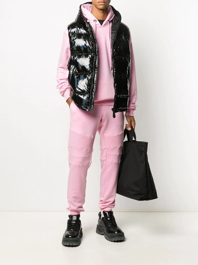 Shop Philipp Plein Track Pants With Quilted Detailing In Pink