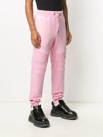 Shop Philipp Plein Track Pants With Quilted Detailing In Pink