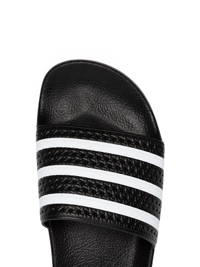 Adidas Originals Adilette Textured-rubber Slides In Black