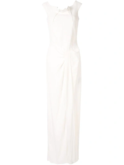 Shop Roland Mouret Deauville Off-the-shoulder Gown Gown In White