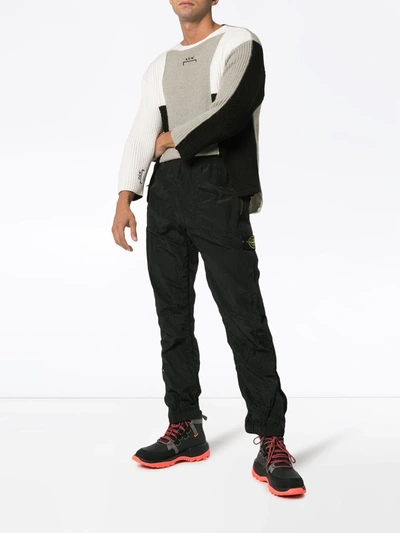 A-cold-wall* Panelled Asymmetric Merino Blend Jumper In Black