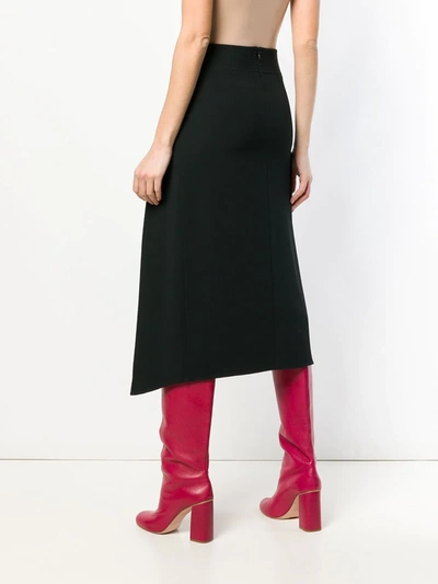 Shop Victoria Beckham Panelled Cady Skirt In Black