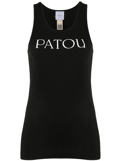 Shop Patou Organic-cotton Tank Top In Black