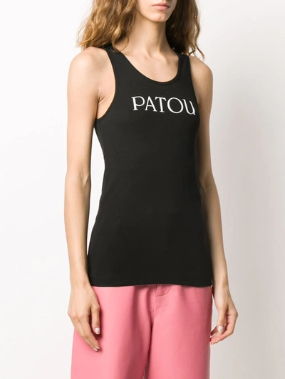 Shop Patou Organic-cotton Tank Top In Black