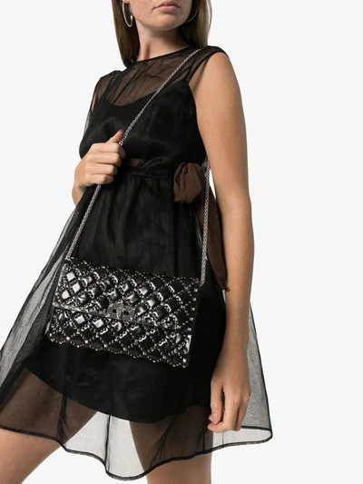 Shop Valentino Rockstud Spike Clutch Bag In Black